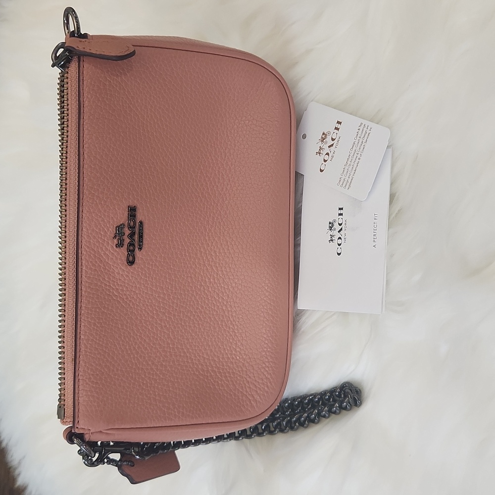 Coach Pink Leather Wristlet